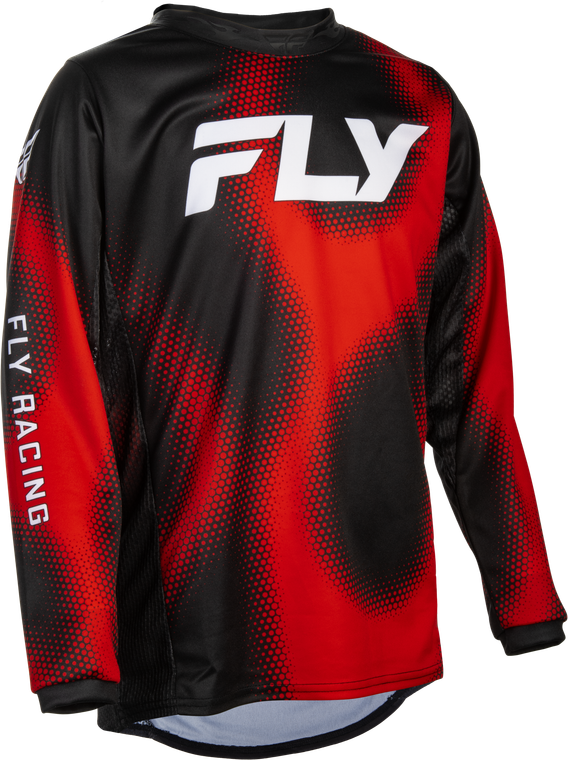 Fly Racing - Youth Kinetic Torch Jersey Black/red/white Yxl - 380-526YXL