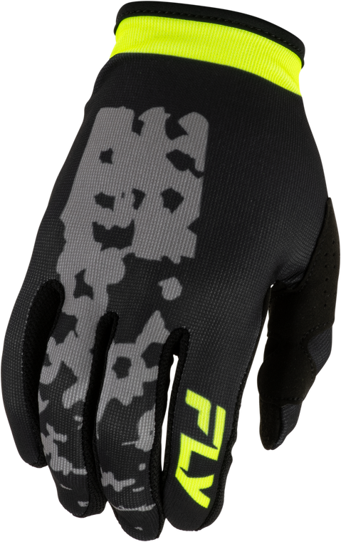Fly Racing - Youth Lite Flake Gloves Grey/hi-vis/black Ym - 380-711YM