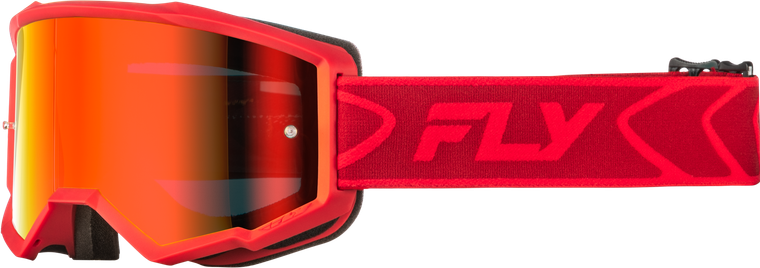 Fly Racing - Youth Zone Goggle Red/crimson W/ Red Mirror/smoke Lens - 37-51536Y