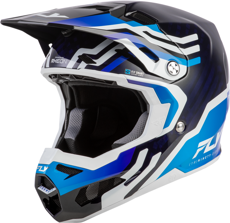 Fly Racing - Yth Formula S Carbon Byte Hlmt Blue Carbon/blue/white Yl - 73-4452YL