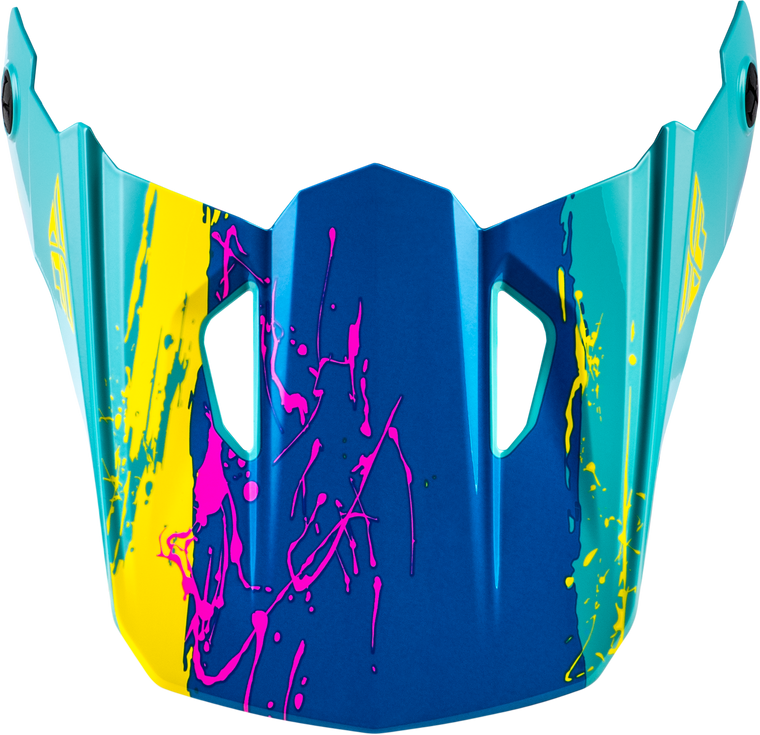 Fly Racing - Yth Kinetic Drip Helmet Visor Turquoise/pink/yellow Ys-yl - 73-8680VY