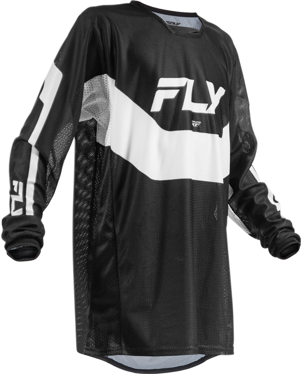 Fly Racing - Yth Kinetic Mesh Jersey Black/white Yl - 380-330YL