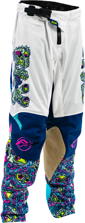 Fly Racing - Yth Kinetic Mutant Mesh Pants White/blue/multi Sz 26 - 380-34426