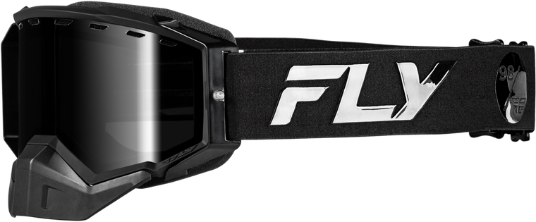 Fly Racing - Zone Elite Snw Goggle Blk/blk W/blk Mir/plrzd Smoke Lens - 37-4108