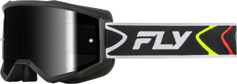 Fly Racing - Zone Goggle Black/white W/black Mirror/smoke Lens - 37-51537