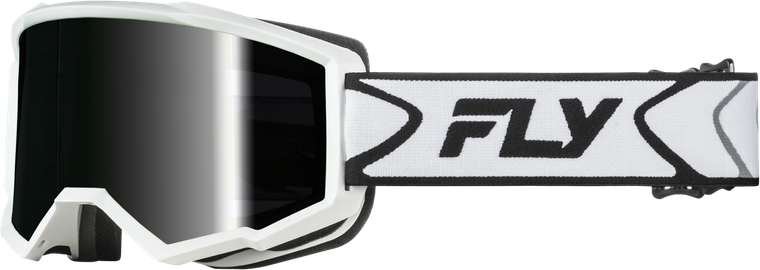Fly Racing - Zone Goggle White/black W/dark Smoke Hydrophoc Lens - 37-51539