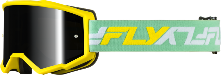 Fly Racing - Zone Goggle Yellow/green W/ Black Mirror/smoke Lens - 37-51543