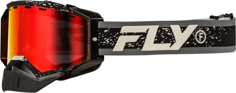 Fly Racing - Zone Snow Goggle Black/grey W/red Mirror/amber Lens - 37-50279