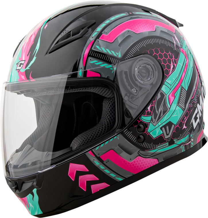 Gmax - Gm-49y Charge Helmet Black/pink/aqua Ys - G14911400