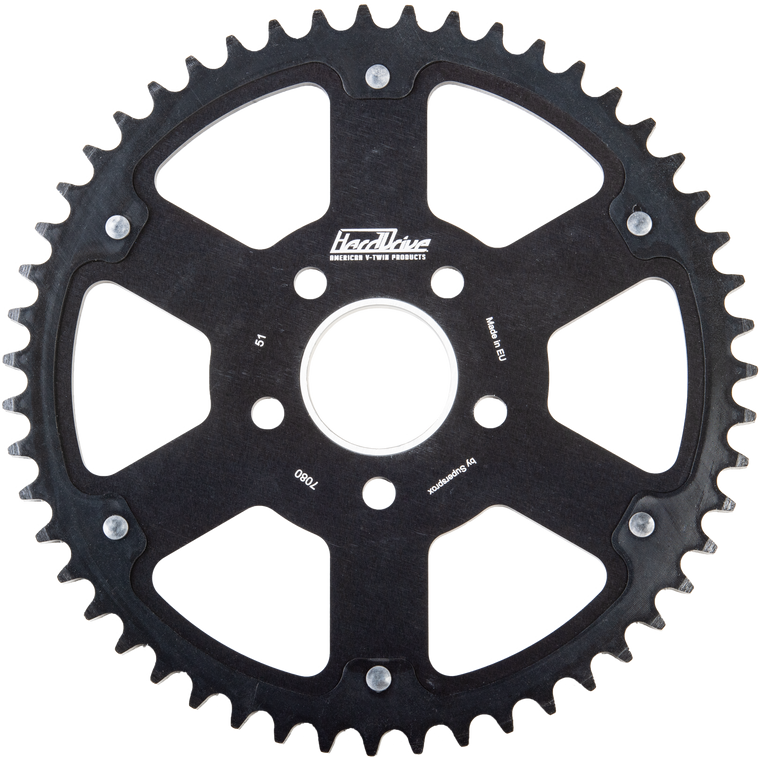 Harddrive - Carbon Tooth Sprocket 51t Black / Black  84-22 - RST-7080_WPS:51-BLK