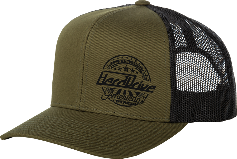 Harddrive - Harddrive Emblem Hat Black/od Green Os - 800-0210