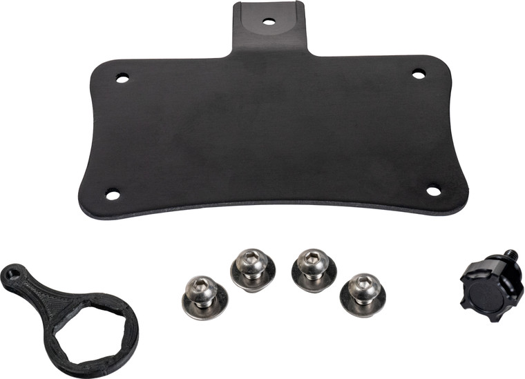 Hofmann Designs - Laydown License Plate Mount Black - HDB1059B
