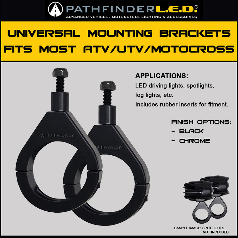 Pathfinder - Light Mounting Bracket 41mm Black Pair - MBR41B