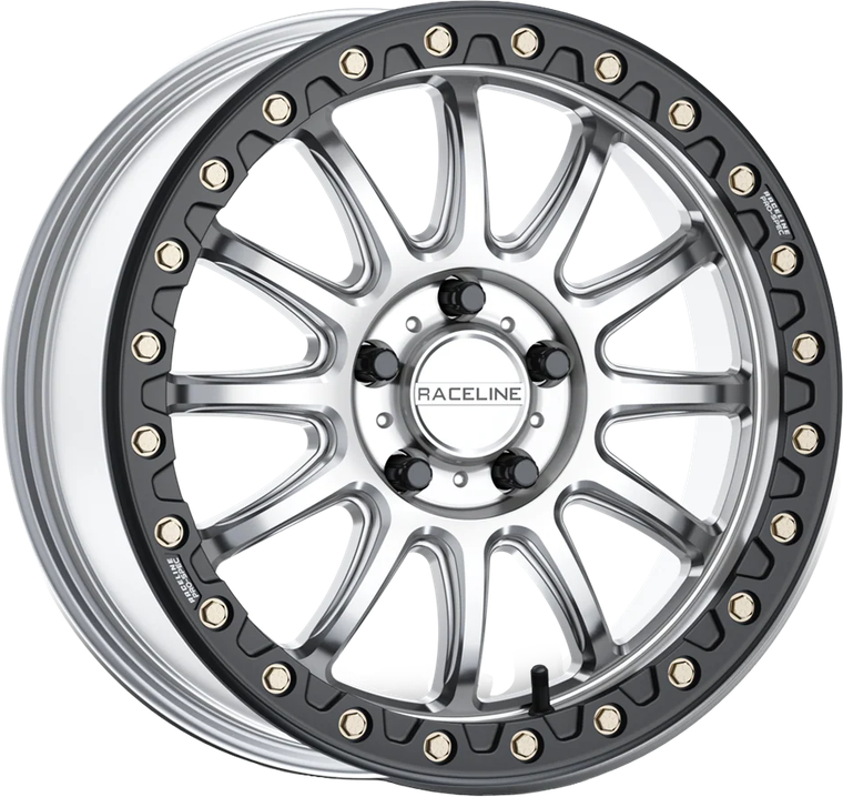 Raceline - Alpha Hyper 15x7 5x114.3 +25 Silver W/ Black Ring - A14SB-57012+25