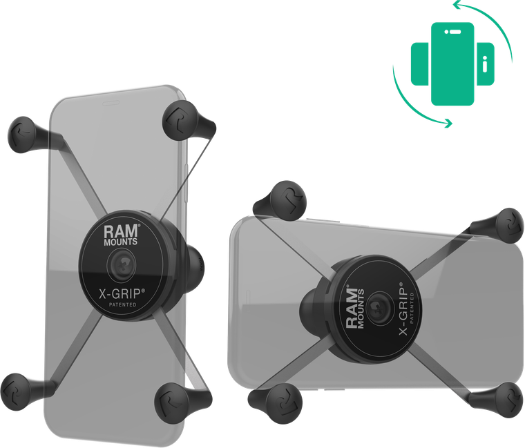 Ram - Rotating X-grip Phone Holder Large W/ball B Size - RAM-HOL-UN10BRU