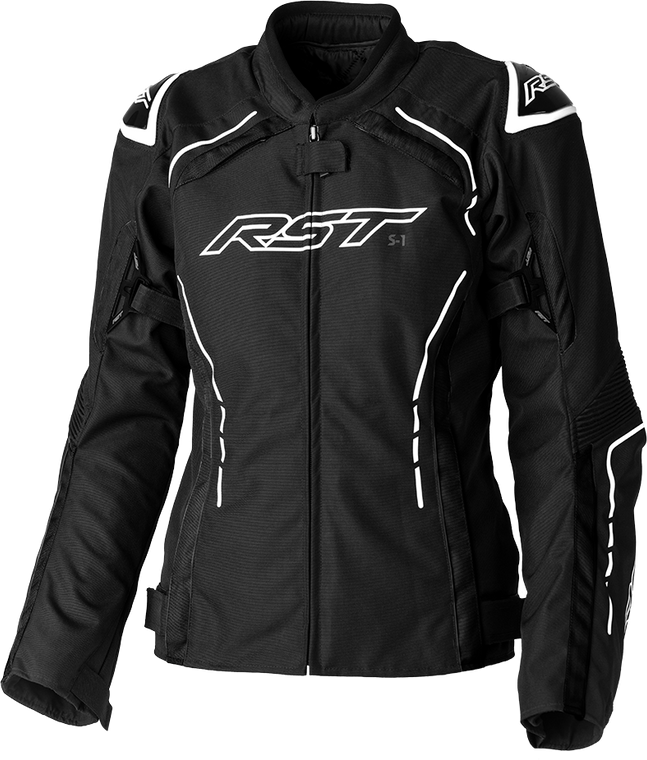 Rst - Ladies S1 Ce Jacket Black/white Textile Sm - 103056WHI-10