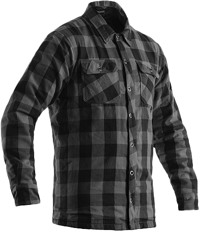 Rst - Lumberjack Ce Shirt Grey Check Textile Lg - 102115GRY2-44
