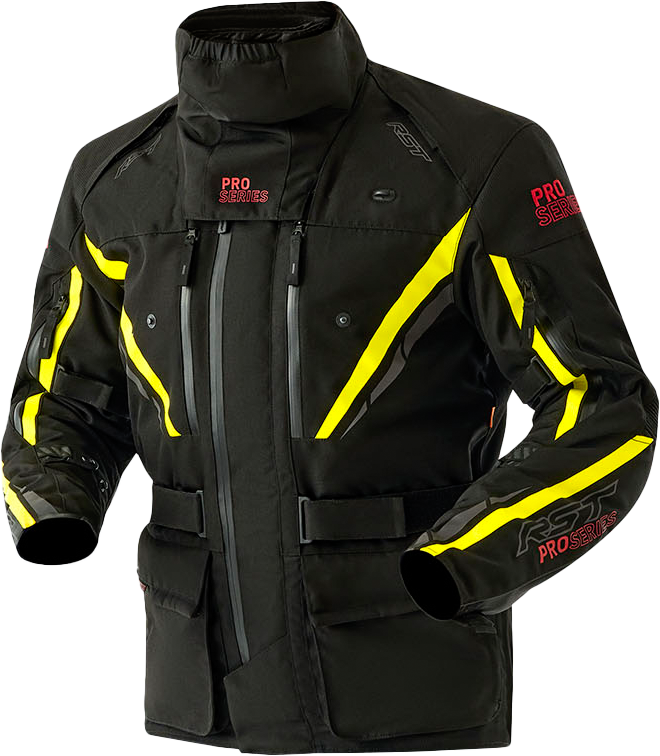 Rst - Ps Paragon D3o Jacket Black/flo Yellow Textile 4xl - 103657F.YEL-52