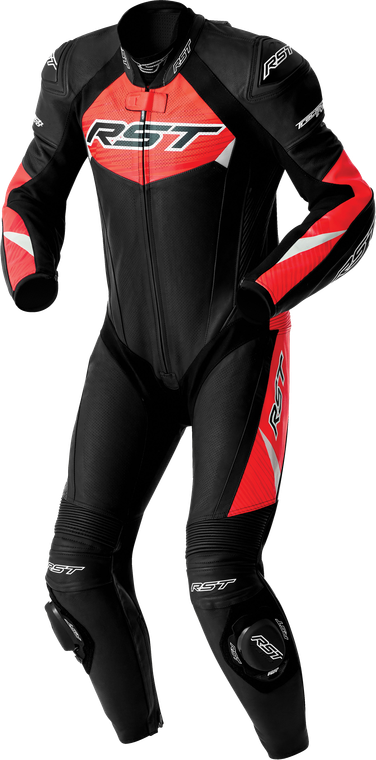 Rst - Tractech Evo D3o Suit Blk/flo Red Leather Xl - 103634F.RED-46