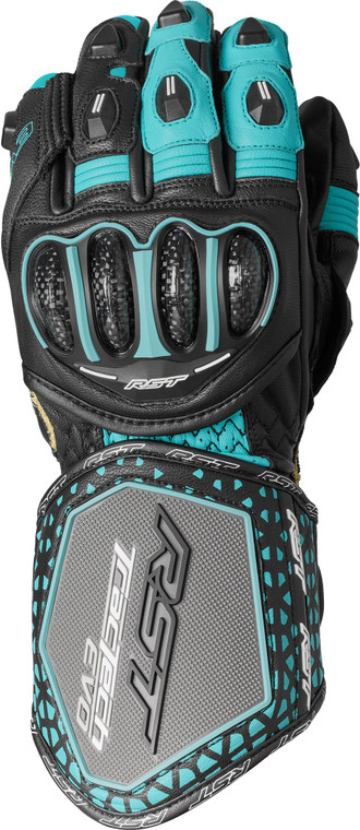 Rst - Womens Tractech Evo 4 Ce Glove Black/aqua/grey Leather Xl - 103495BLU-09