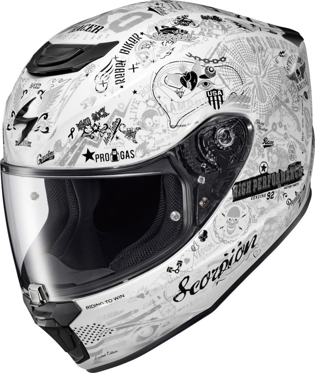 Scorpion Exo - Exo-r330 Full Face Helmet Shake 2 White Sm - 33-2323