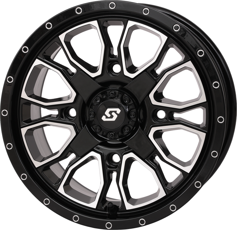 Sedona - Fusion Dd Wheel  14x7 5+2 4/137 & 4/156 Gloss Blk/mach - 570-9106