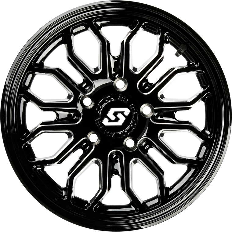 Sedona - Onyx Wheel 14x7 4/156 +10mm Blk/machined - A-S26M-47056+10