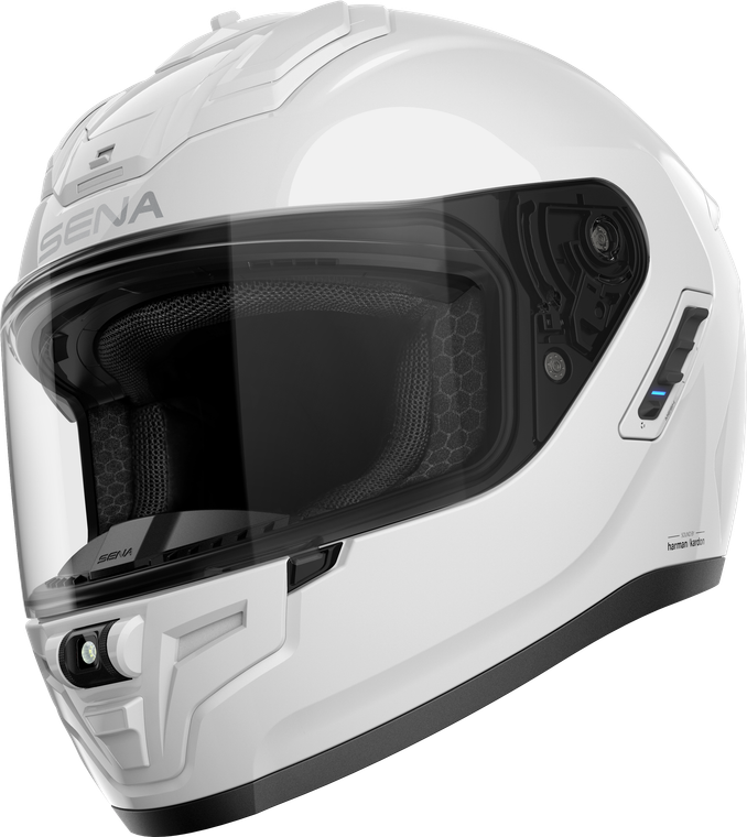 Sena - Phantom Ff Mesh Com Helmet Glossy White Lg - PHANTOM-GW00L3