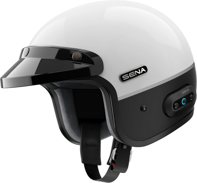 Sena - Surge Open Face Helmet W/mesh Glossy White/matte Black Md - SURGE-GWMB00M3