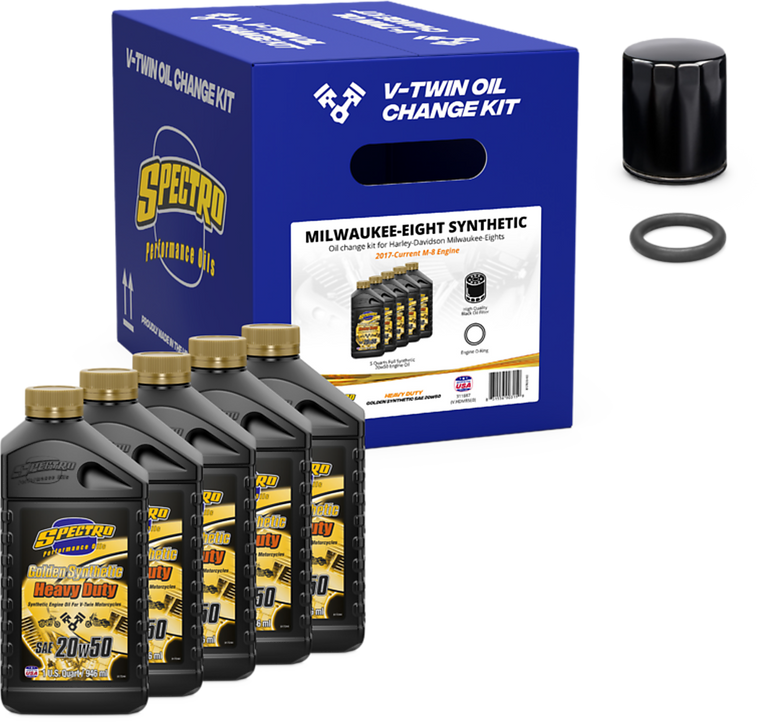 Spectro - V-twin Engine Oil Chg Kit M8 Synthetic - 311887