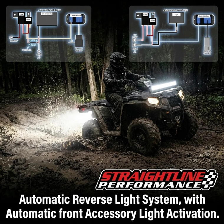 Straightline - Smart Wire Reverse Light Kit Single Light With Aux Kit Pol - 287-119