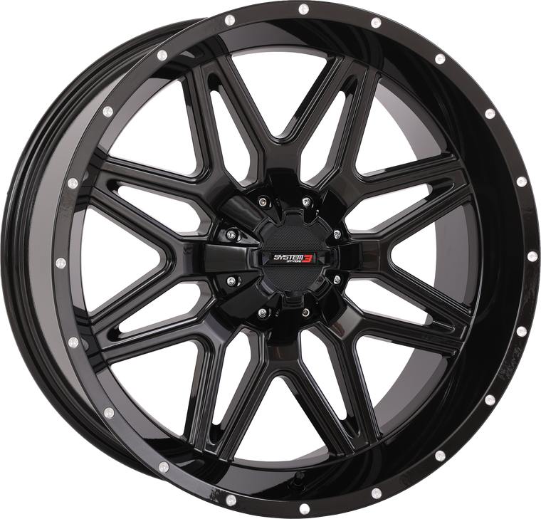 System 3 - St7 Wheel 20x9 5+4 (0mm) 4/137 & 4/156 Gloss Black - 20S3-7335