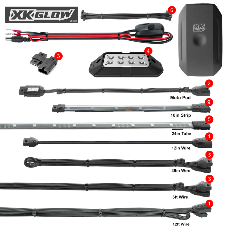 Xk Glow - Led Underglow Advanced Kit Pol - XK-SLING-ADV