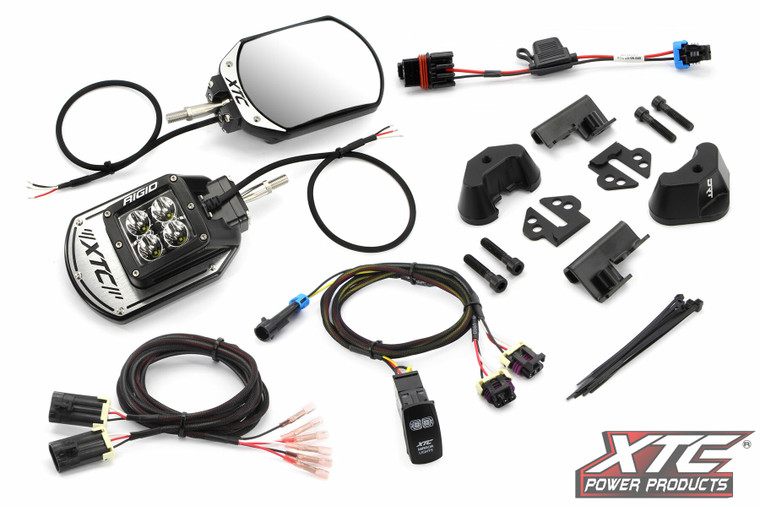 Xtc Power Products - Side View Mirror Kit Six12 Lit Pol - SIX12-A-XPED
