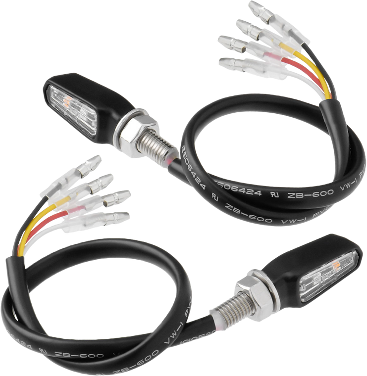 Zeta - 701 Led Turn Signals W/taillight Blk W/clr Lens Pr - ZR46-0109