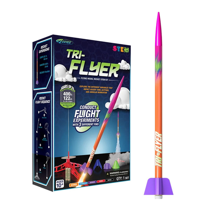 Estes Rockets - Tri-Flyer STEM Model Rocket Kit - 0647