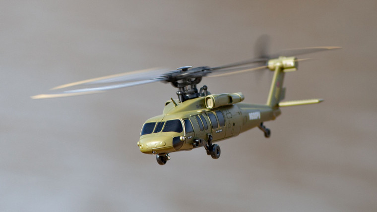 Rage R/C - Hero-Copter BL, 4-Blade Brushless RTF Heli; Army - 6150