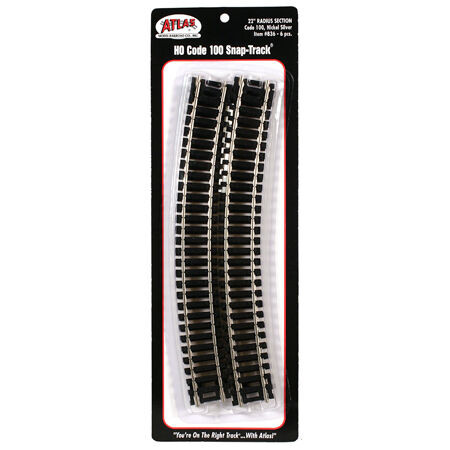 Atlas Model Railroad - HO Code 100 22 Radius Curve (6) - 836