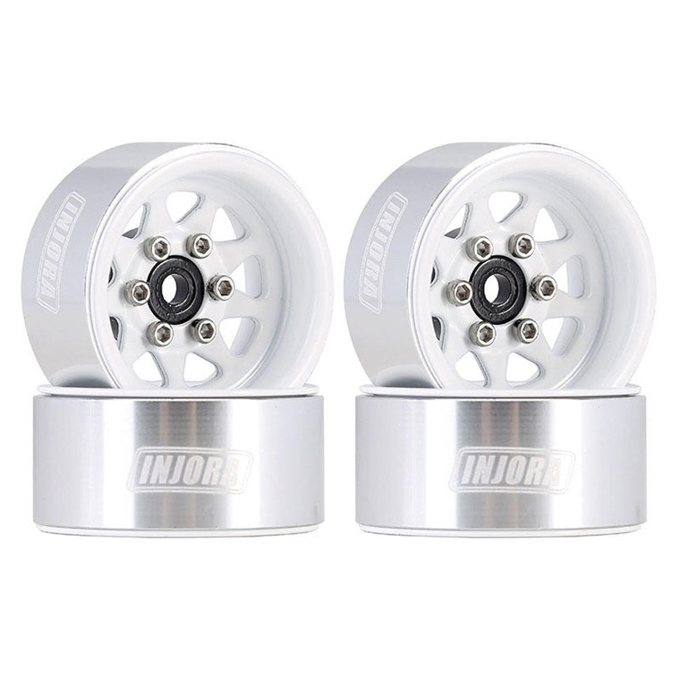 Injora - 1.0" Stamped Steel Beadlock Wheels (W1004) - YQW-1004WH