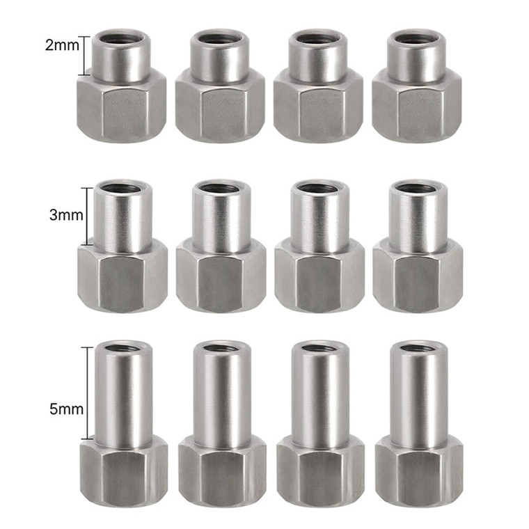 Injora - 2mm 3mm 5mm M2 Long Nuts For 1/24 SCX24 Upgrade - WH-22-235