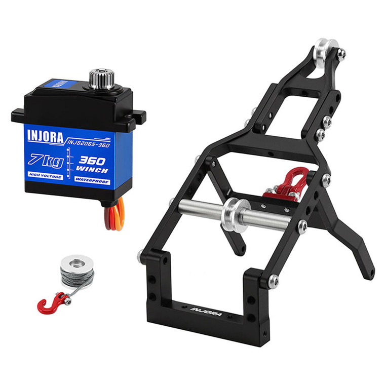 Injora - INJS2065-360 Winch Servo & Crane Kit for SCX24 - S2065-360-194BK