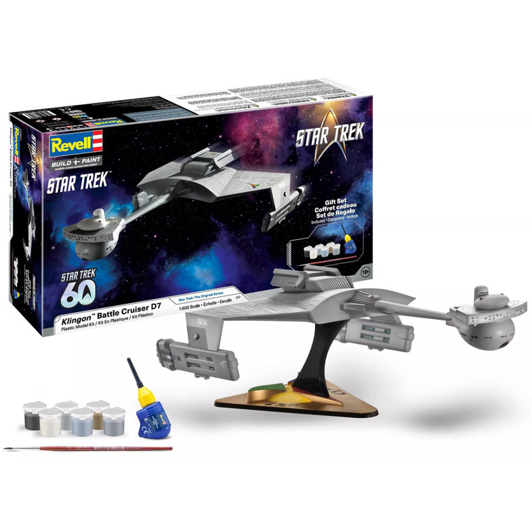 Revell Monogram - 1/600 Star Trek Klingon Battle Cruiser D7 Model Kit - 136019090
