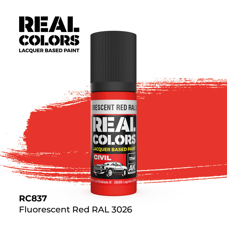 AK Interative - RC837 Flourescent Red RAL 3026 6pk - 837