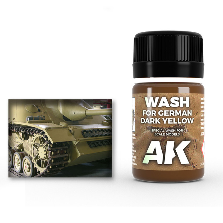 AK Interative - Wash for Dark Yellow Vehicles 6pk - 300
