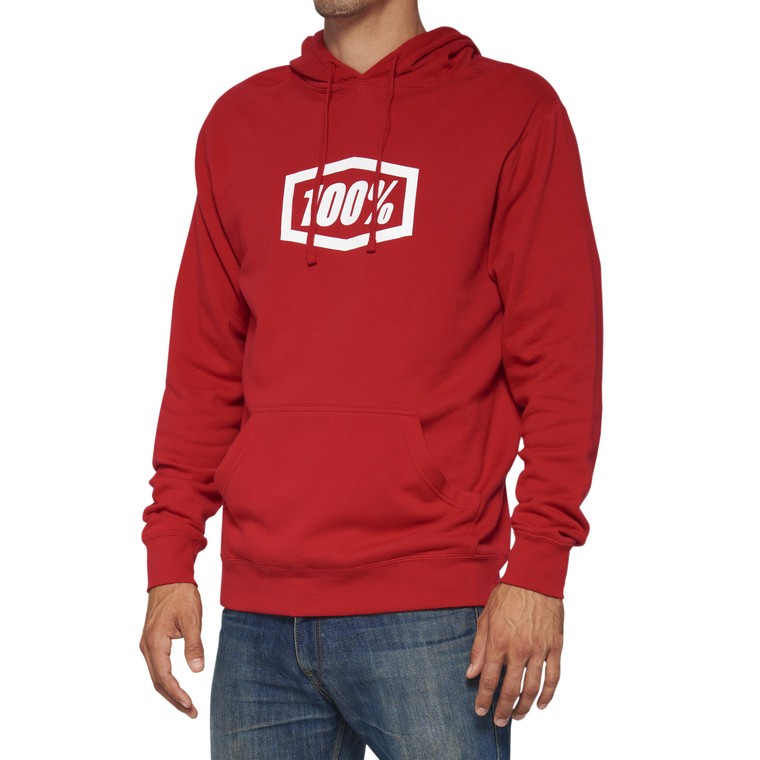 100-percent - Icon Pullover Hoodie Deep Red Xl - 20029-00013