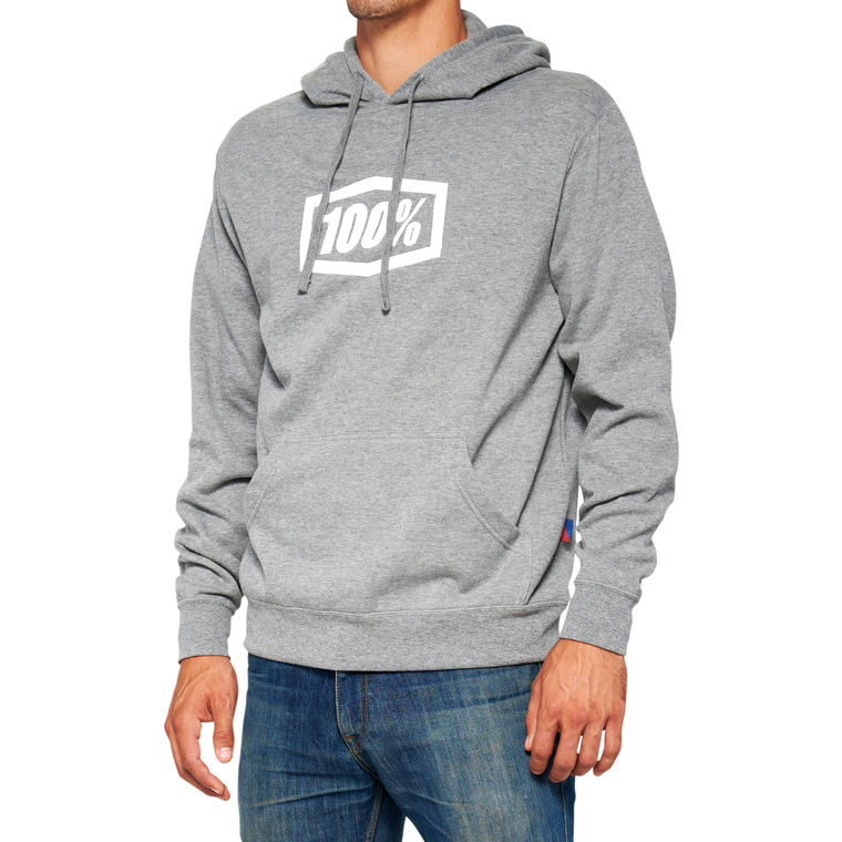 100-percent - Icon Pullover Hoodie Heather Grey Md - 20029-00016