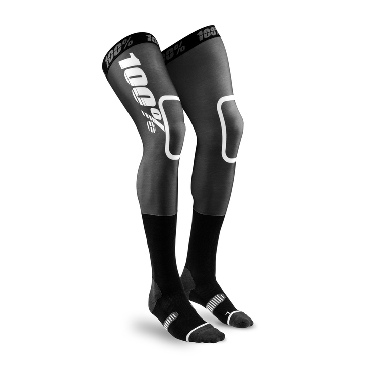 100-percent - Rev Knee Brace Socks Black/white Sm/md - 20052-00001