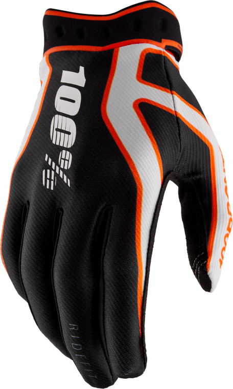 100-percent - Ridefit Gloves White/red/black Md - 10046-10042