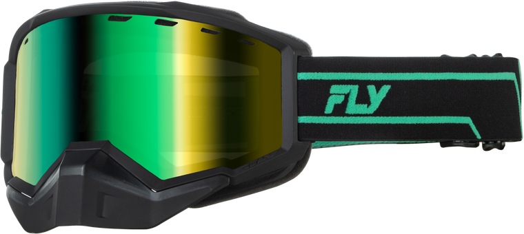 Fly Racing - Focus Snow Mint/black W/green Mirror/amber Lens - 37-50096