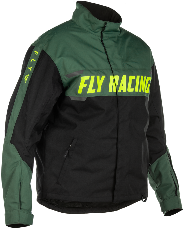Fly Racing - Outpost Float Jacket Green/hi-vis/black Large - 470-5507L